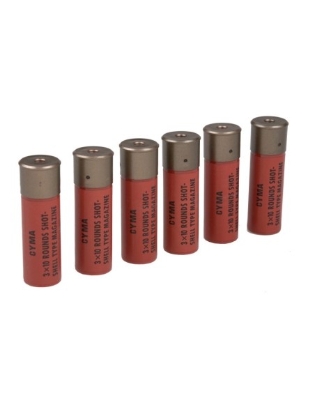 Cyma lot de 6 Cartouches rouges 30 billes pour M870 - 