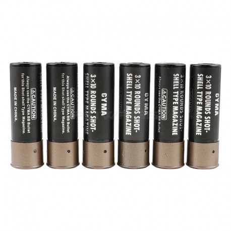 Cyma M870 black shell 30rds 6 pack - 