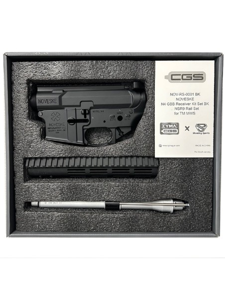 Cyma CGS Noveske N4 Receiver NSR9 Rail Set pour CSG et MWS GBBR - Noir - 