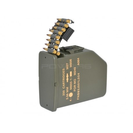 Battleaxe 6000rd electric drum magazine for M249 - OD - 