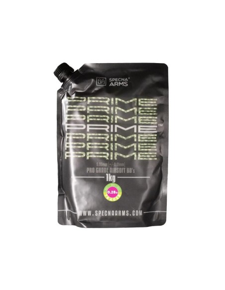 Specna Arms PRIME™ BIO Tracer BBs precision 0.28gr 1kg bag- Green - 