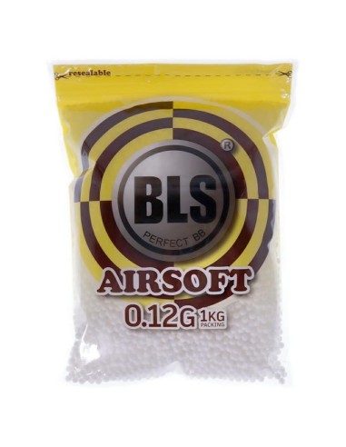 BLS 0.12gr precision BBs 1kg bag - White - 