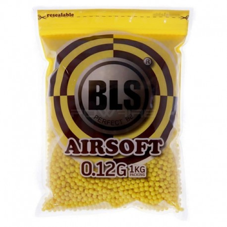 BLS 0.12gr precision BBs 1kg bag - Yellow - 