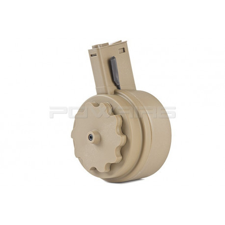 G&P 1500rds Auto Winding Drum Magazine for M4 AEG (DE) - 