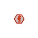 Patch Velcro Seehorse - Orange/Blanc - 