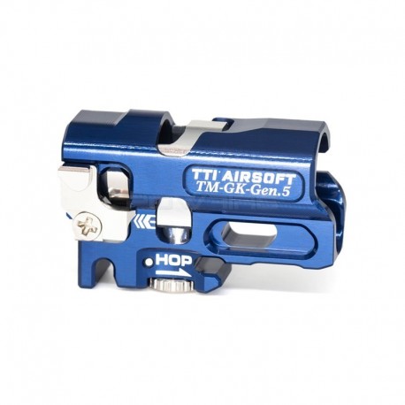 TTI Chambre Hop-Up CNC INFINITY TDC pour Marui spec Gen5 MOS/G19 - Bleu - 