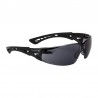 Bolle RUSH+ BSSI Polycarbonate Safety Glasses - Black / Smoke