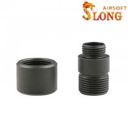 SLONG AIRSOFT Silencer adapter Type B 11mm CW to 14mm CCW - 