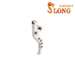 SLONG AIRSOFT 45degrees CNC Flat trigger for VSR-10 - Silver - 