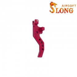 SLONG AIRSOFT 45degrees CNC Flat trigger for VSR-10 - Red - 