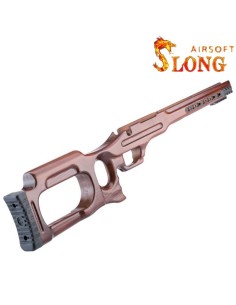 SLONG AIRSOFT Tactical Wood Stock for Tokyo Marui VSR-10 - Wood -  2