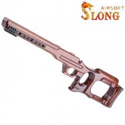 SLONG AIRSOFT Tactical Wood Stock for Tokyo Marui VSR-10 - Wood - 