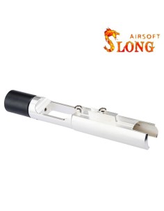 SLONG AIRSOFT Bolt carrier with extension for Tokyo Marui M4 MWS GBBR - Silver -  2