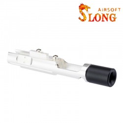 SLONG AIRSOFT Bolt carrier with extension for Tokyo Marui M4 MWS GBBR - Silver - 