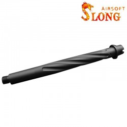 SLONG AIRSOFT 10inch outer barrel spiral-style for Tokyo Marui MWS GBBR - Black - 