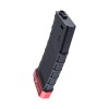 Cyma 220rds M4 Gmag style gen3 mid-cap magazine with TTI extended magbase - Black / Red - 
