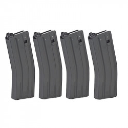 BlackCat Airsoft chargeur 120 coups pour Systema PTW (lot de 4) - 