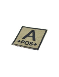 Patch velcro Groupe Sanguin Tan - A+ -  2