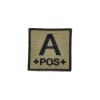 Bloodgroup velcro patch Tan - A+ - 