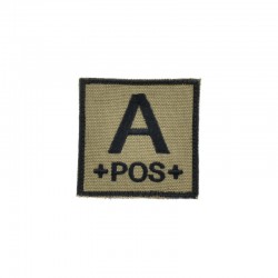 Bloodgroup velcro patch Tan - A+ - 