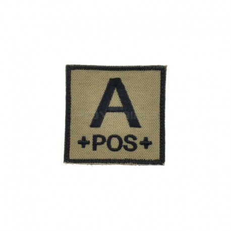 Bloodgroup velcro patch Tan - A+ - 
