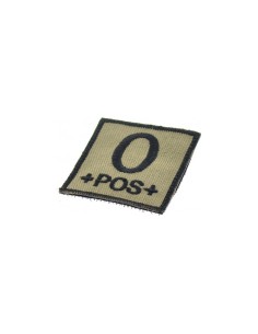 Bloodgroup velcro patch TAN - O+ -  2