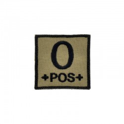 Bloodgroup velcro patch TAN - O+ - 