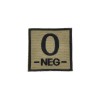 Bloodgroup TAN velcro patch - O- - 