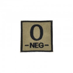 Bloodgroup TAN velcro patch - O- - 