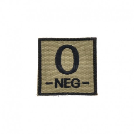 Bloodgroup TAN velcro patch - O- - 