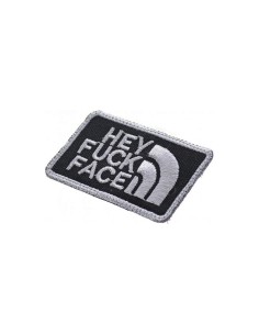 Velcro Patch Hey Fuck Face - Black / White -  2