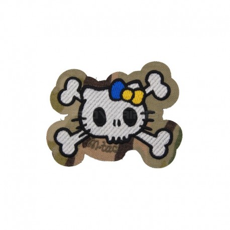 Patch brodé velcro Pirate Kitty - Blanc / Multicam - 