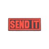 Send It velcro embroided patch - Black / Red - 