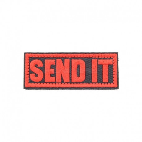 Send It velcro embroided patch - Black / Red - 