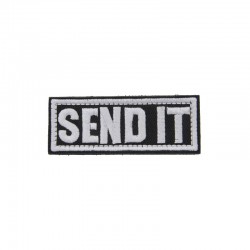 Patch brodé velcro Send It - Noir / Blanc - 