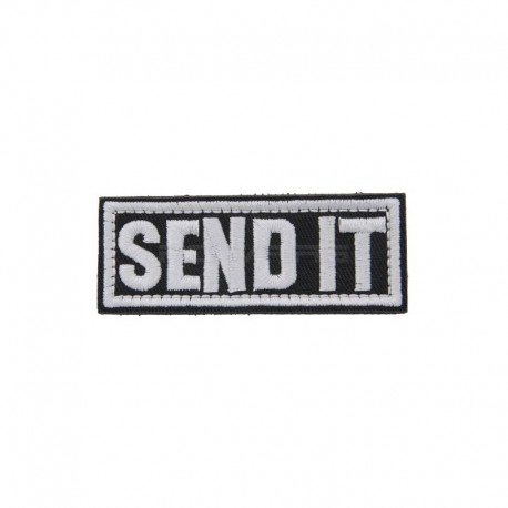 Send It velcro embroided patch - Black / White - 