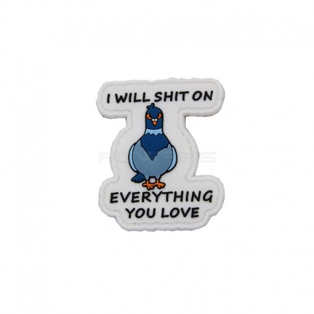 Dove Shit On Velcro Patch - Full color - 