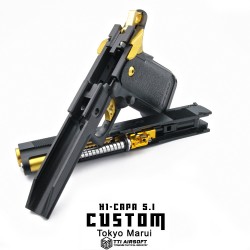 P6 Workshop Tokyo Marui Hi-Capa 5.1 Gold Match custom GBB - 
