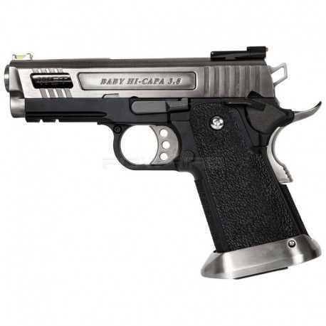WE Réplique Hi-Capa 3.8 Force Velociraptor AUTO - Noir / Silver