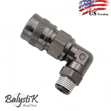 BalystiK Elbow rotating coupler with 1/8 NPT male thread US