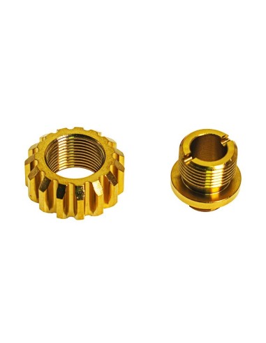 COWCOW Technology Adaptateur silencieux A02 11mm CW à 14mm CCW - Or