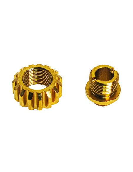 COWCOW Technology Adaptateur silencieux A02 11mm CW à 14mm CCW - Or