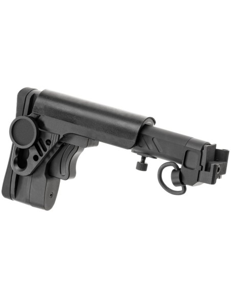 5KU PT-3 Z style folding telescopic stock for AK GHK/LCT/CYMA - Black