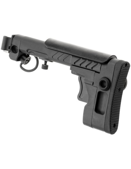5KU PT-3 style folding telescopic stock for AK E&L - Black