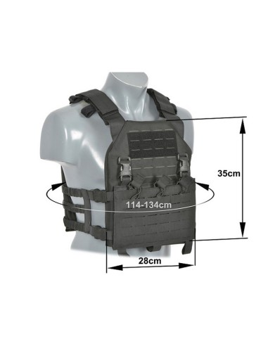 8FIELDS Assault Buckle Up Plate Carrier Laser Cut - Noir