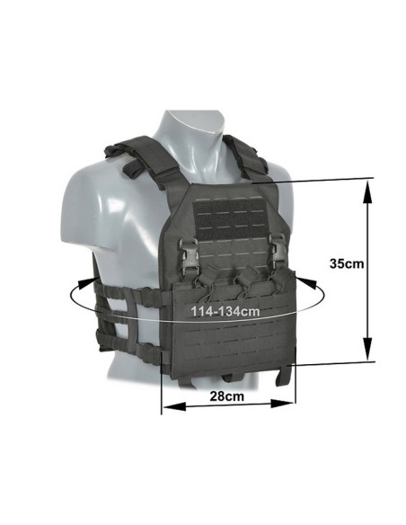 8FIELDS Assault Buckle Up Plate Carrier Laser Cut - Black