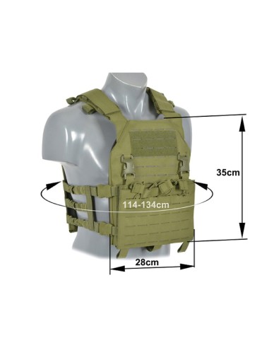 8FIELDS Assault Buckle Up Plate Carrier Laser Cut - OD