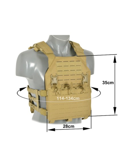 8FIELDS Assault Buckle Up Plate Carrier Laser Cut - TAN
