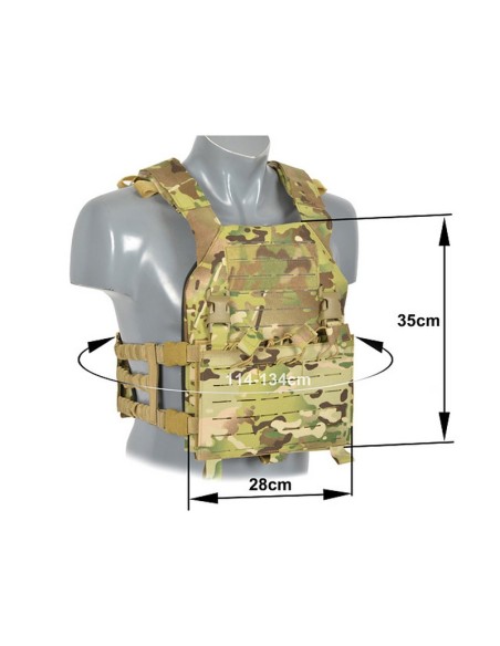 8FIELDS Assault Buckle Up Plate Carrier Laser Cut - Multicam