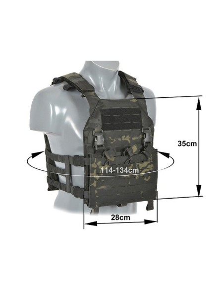 8FIELDS Assault Buckle Up Plate Carrier Laser Cut - Multicam Black